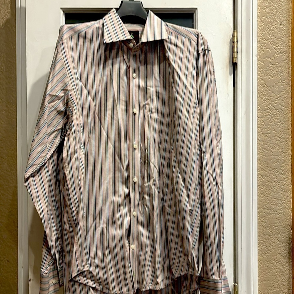 Men’s Tailorbyrd long sleeve striped shirt Large
